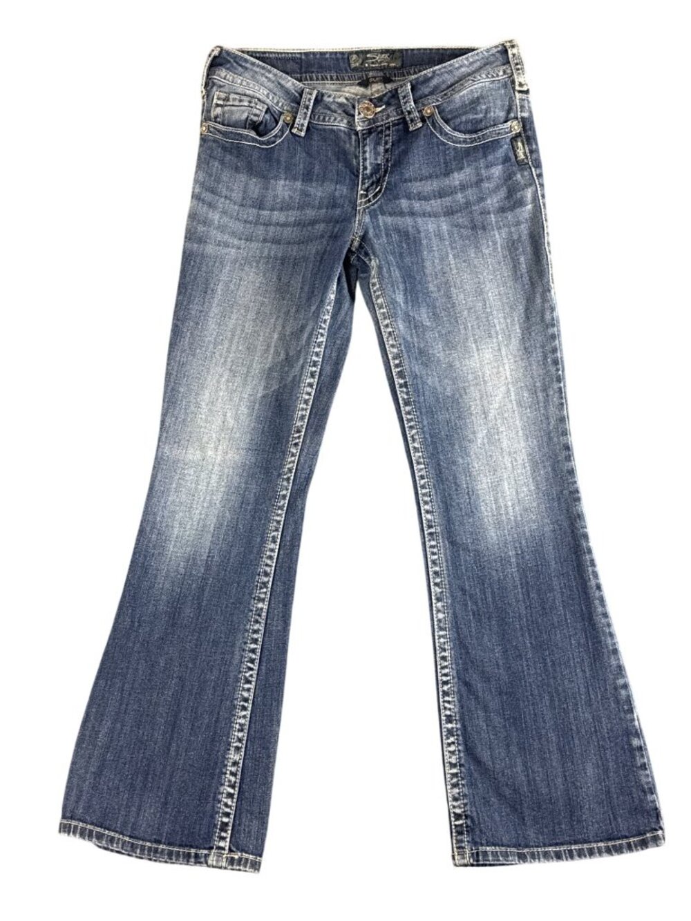 Silver Suki Bootcut Jeans Womens 29x30 Med Wash Stretch Mid Rise Denim Western